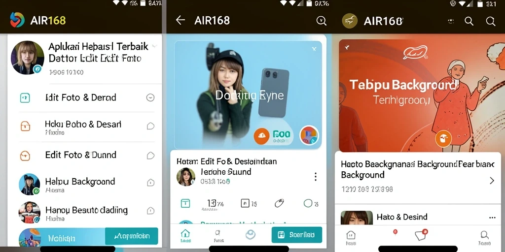 Tampilan antarmuka AIR168 dengan fungsi Hapus Background yang sederhana.