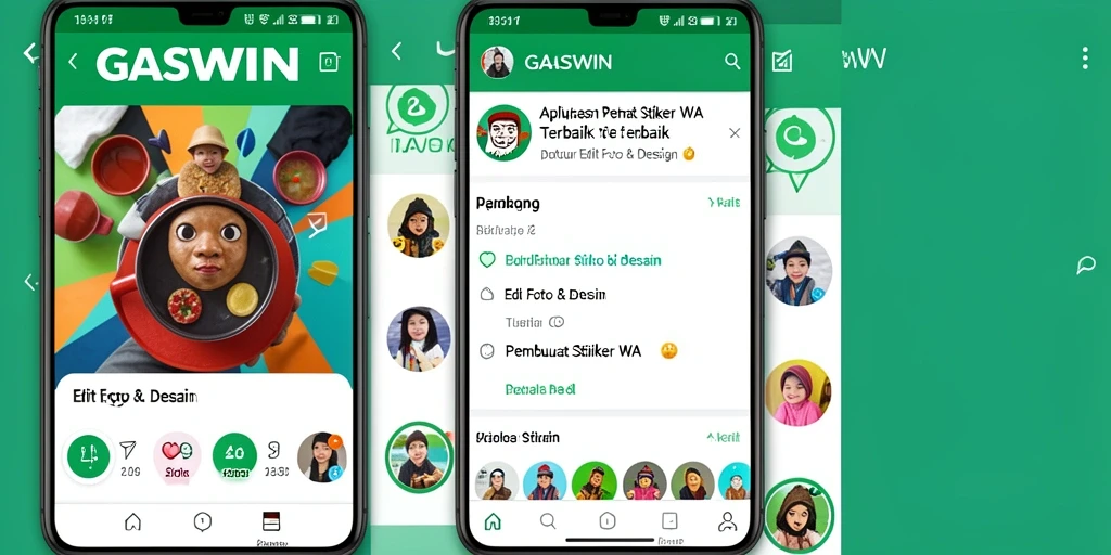 Antarmuka GASWIN yang ramah pengguna untuk membuat stiker WA.