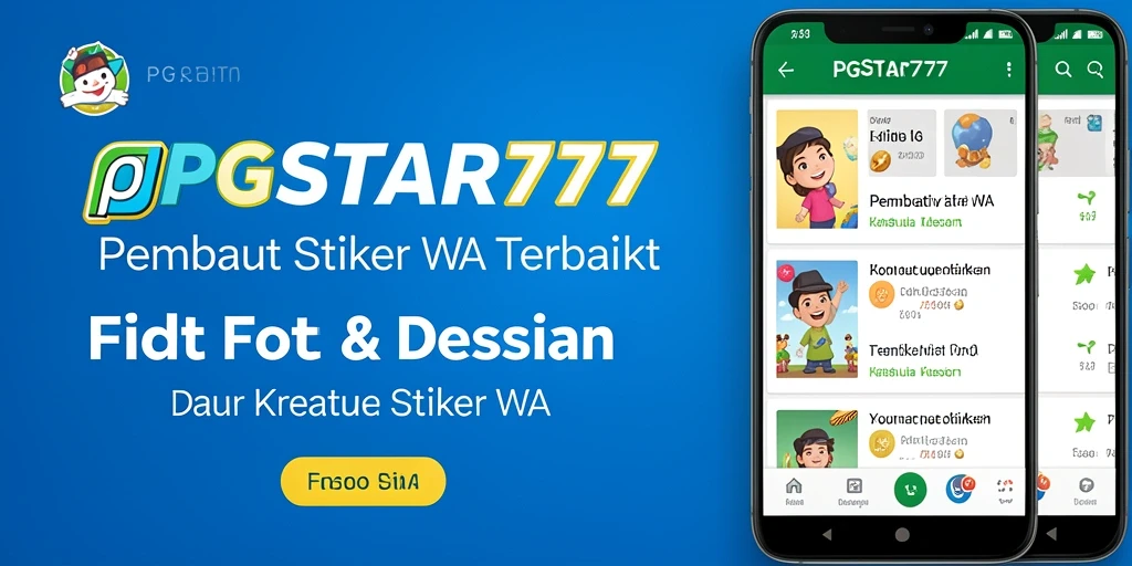 Tampilan antarmuka PGSTAR777 untuk pembuatan stiker WA yang intuitif.