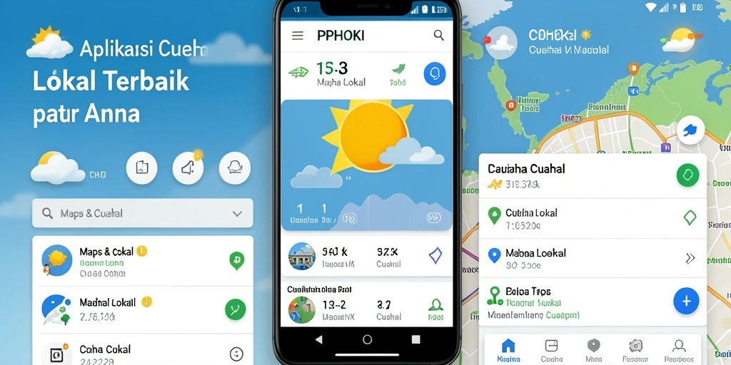 Tampilan antarmuka aplikasi Cuaca Lokal PPHOKI yang informatif.