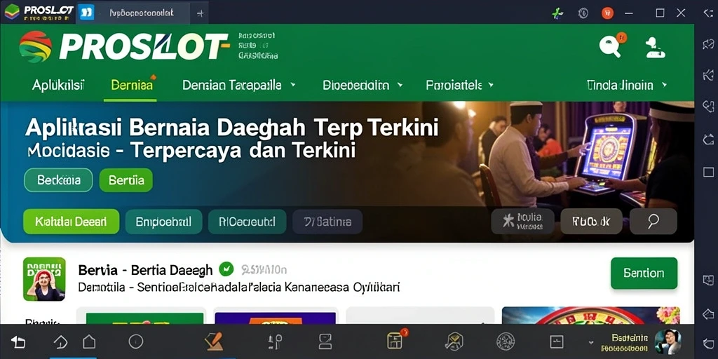 Tampilan antarmuka PROSLOT yang informatif dan menarik.